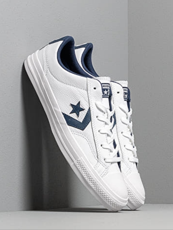 Converse Other - Converse Star Player Leather OX - 159740/White/Navy/White Size 12